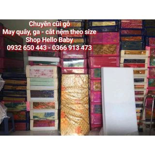 Nệm bông ép dùng cho cũi gỗ bé kt 140cm. cao 5p. Chiều ngang nhận cắt theo yêu cầu ( tối đa 80)