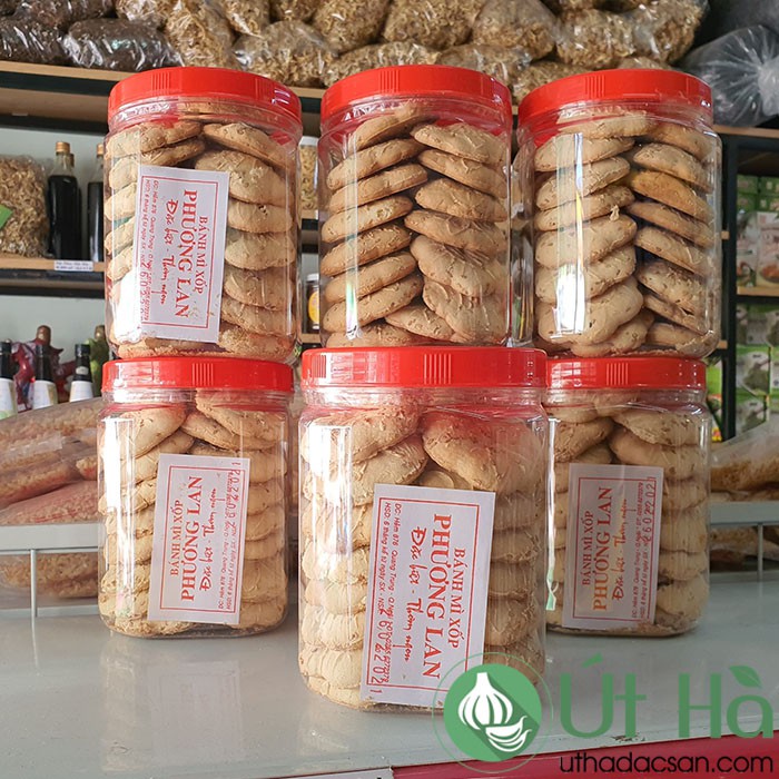 Bánh Mì Xốp Quảng Ngãi Hộp 300gr Sản Xuất Thủ Công Truyền Thống Món Bình Dị Mộc Mạc - Út Hà Đặc Sản