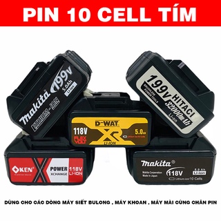 Pin máy khoan, siết ốc bulong, chuyên vít chuẩn 10 cell, pin siêu khủng