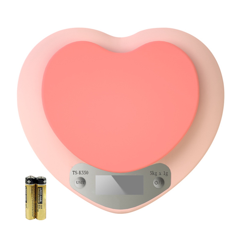 Cân điện tử hình trái tim màu hồng