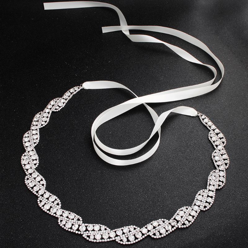 Thắt Lưng Bện Dây Đính Đá Cho Cô Dâu Ngày Cưới