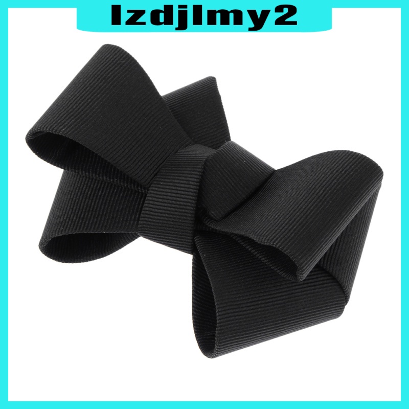 1x DIY Ribbon Bow Bowknot Shoe Clip Charm Buckle Removable Decoration Dark Blue