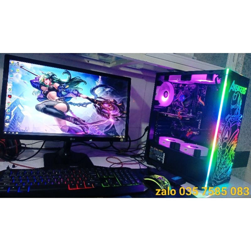 Bộ PC    Led Gaming Man hệ Core i5 /Ram 8G /SSD 128G + HDD 500G / GTX 750ti / Màn hình 22in FHD