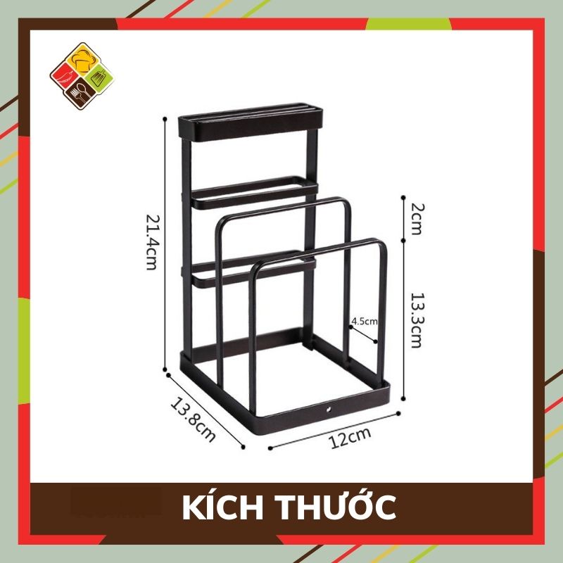 Kệ để dao thớt inox sơn tĩnh điện BEHOMEMALL giá để dao thớt nhà bếp hiện đại