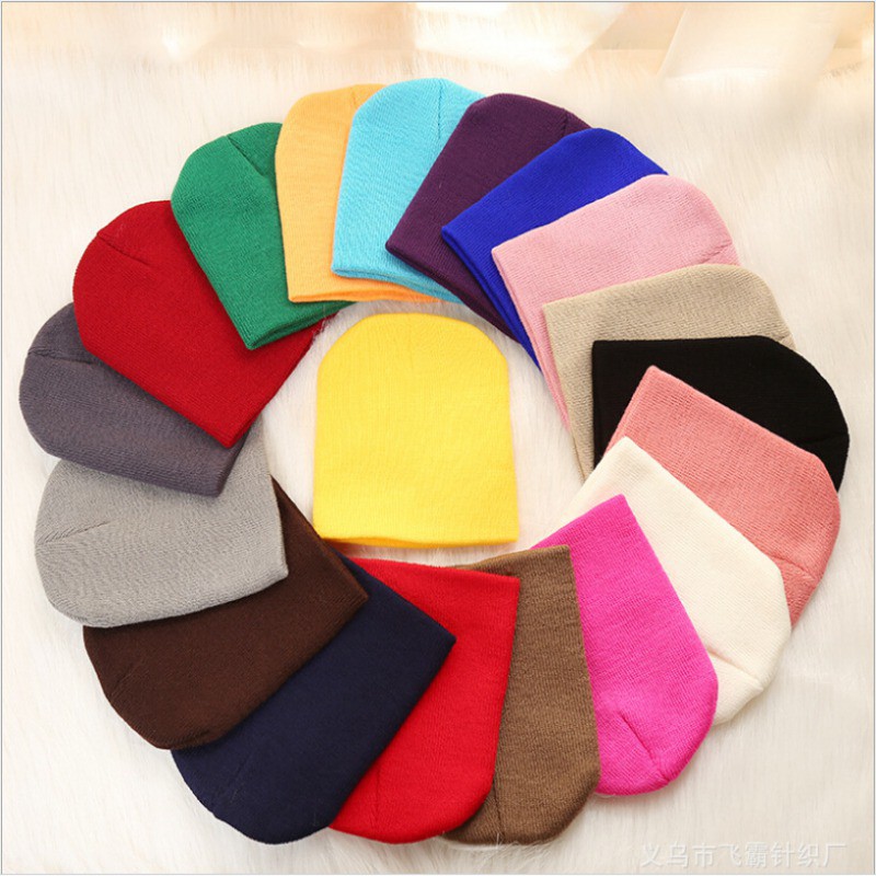 Mũ len màu sắc dễ thương cho bé