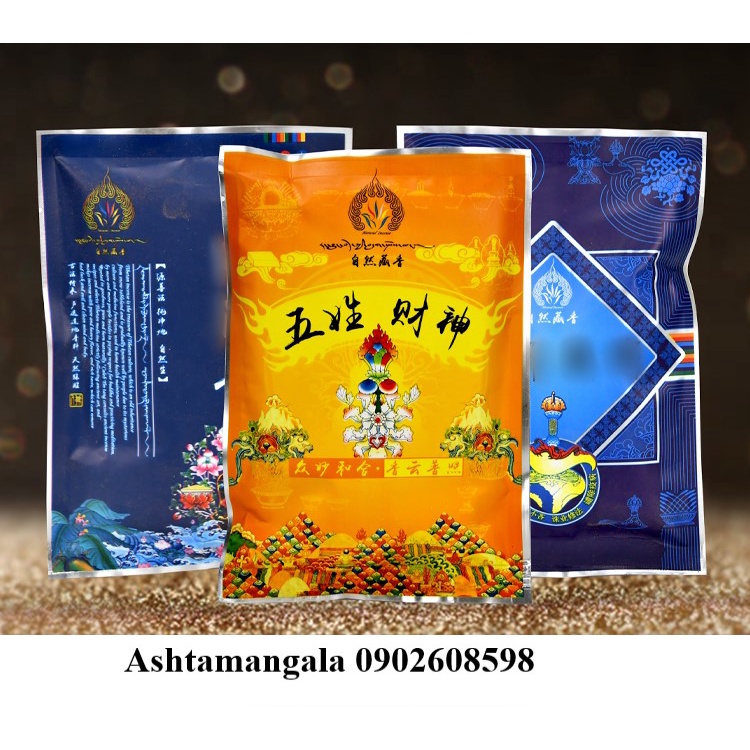 Bột Xông Chiêu Tài-Thần tài viên mãn gia trì -An lạc bình an  - Thần Tài - Viên Mãn - Bát bảo Cát Tường