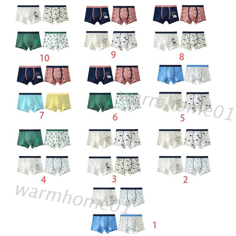 Set 4 Quần Lót Boxer In Hình Hoạt Hình Cho Bé Trai