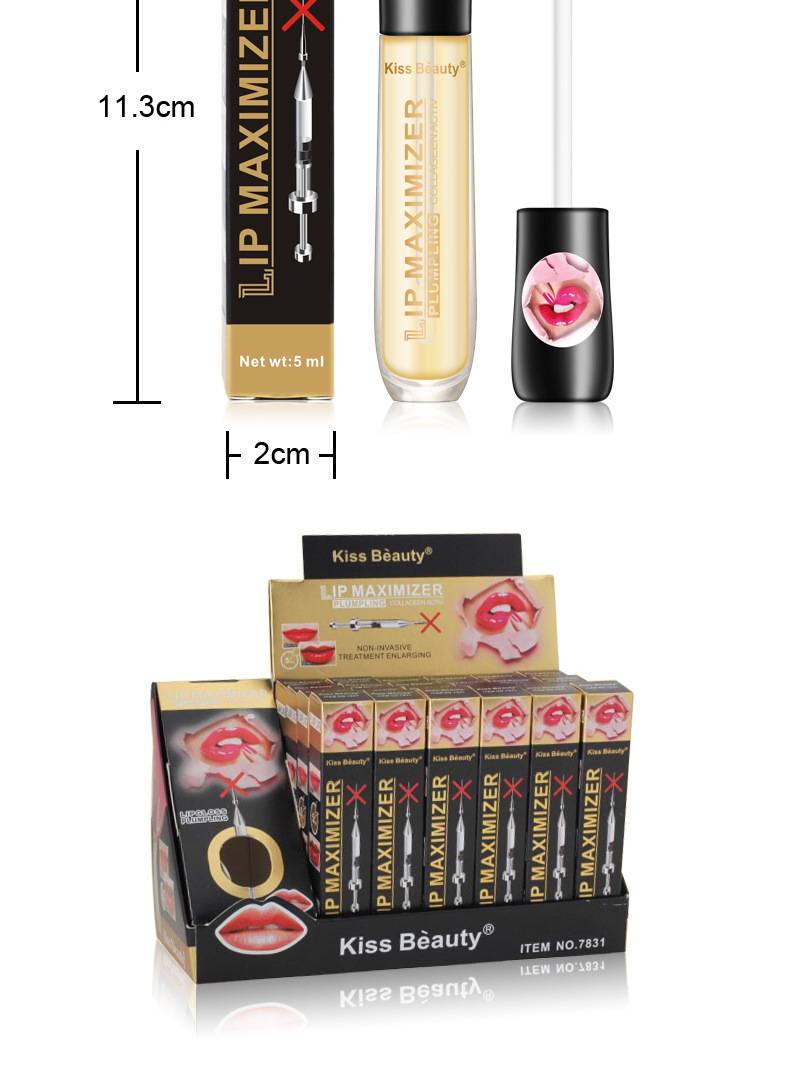 (Hàng Mới Về) Son Bóng Kiss Beauty Dạng Lỏng Trong Suốt Dưỡng Ẩm Chống Nếp Nhăn Chống Thấm Nước