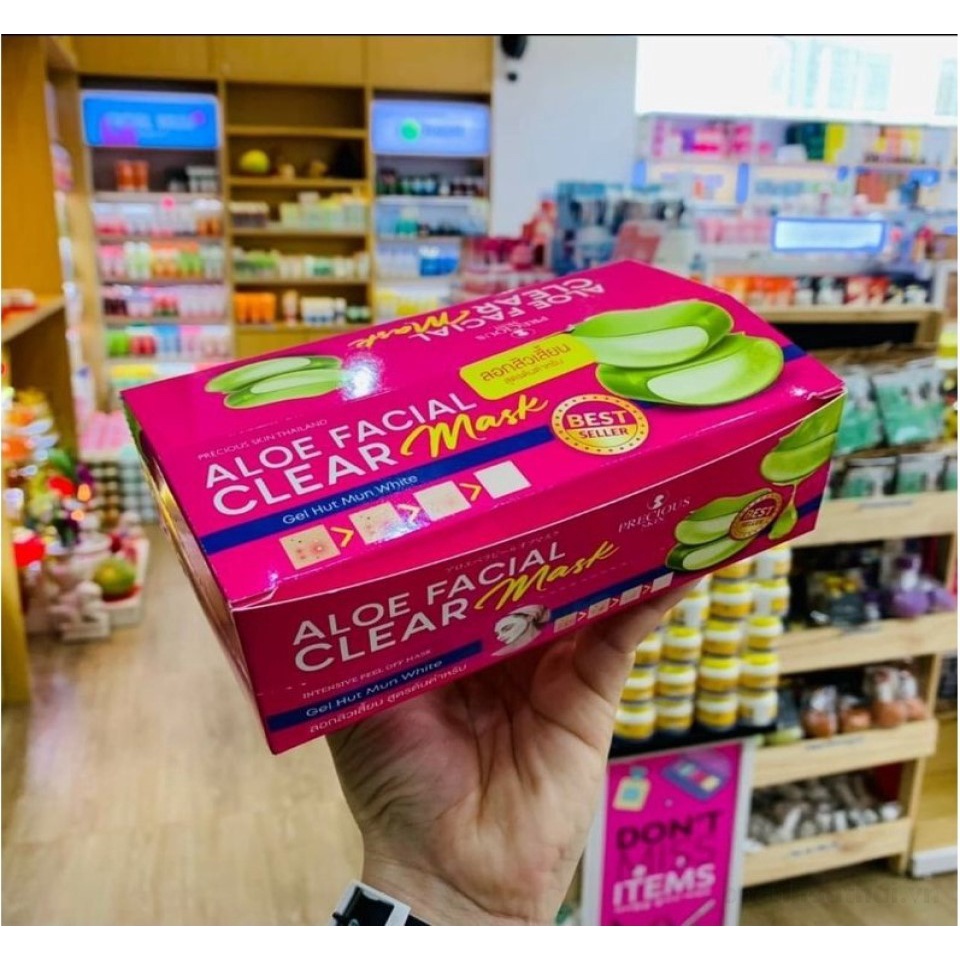 Nạ gel lột mụn chuyên sâu Aloe facial Clear Mask Thái Lan