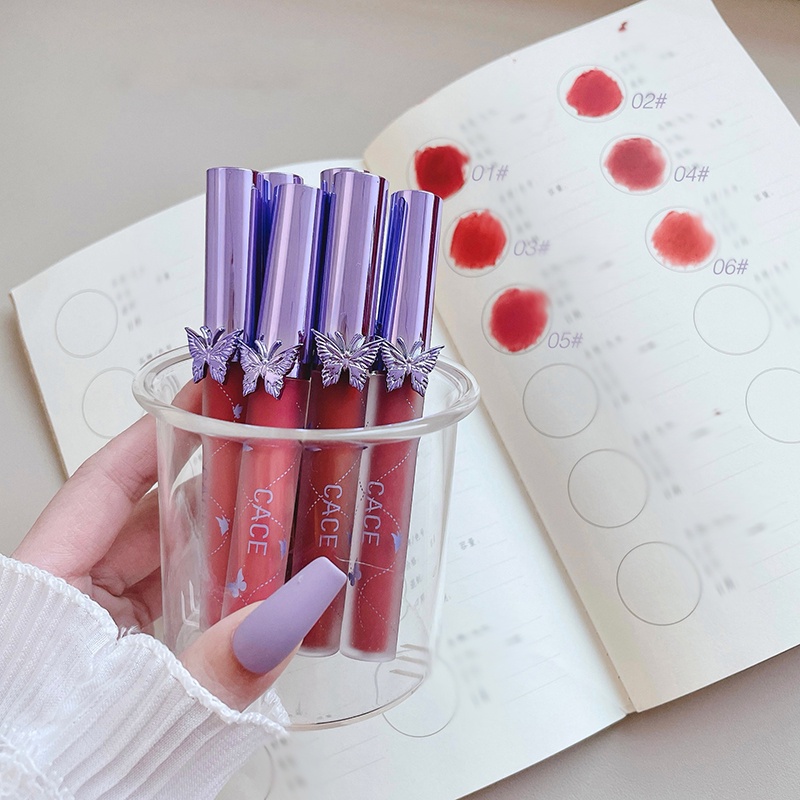 Son Môi Lì Mịn Mượt Như Nhung Tự Nhiên Thiết Kế Hình Bướm Cho Học Sinh