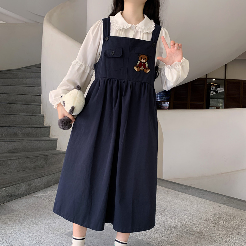 Đầm Yếm Nữ Phong Cách Nhật Bản Dễ Thương Thời Trang Xuân Hè 2021