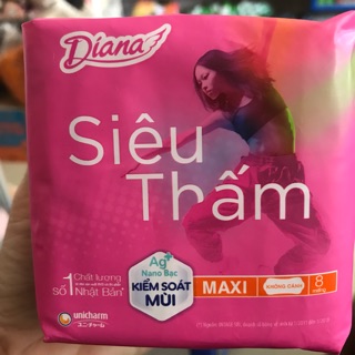 Gói băng vệ sinh Diana siêu thấm MAXI không cánh