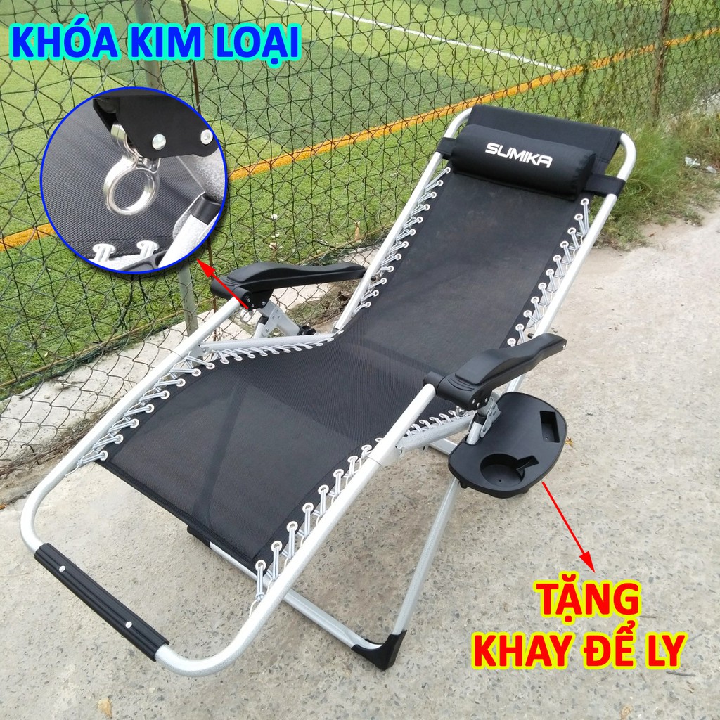 Ghế gấp xếp thư giãn đa năng SUMIKA 179 (Tải trọng 300kg,bảo hành 1 năm) ghế bố