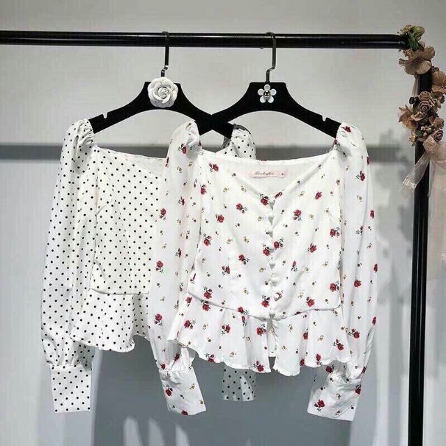 Áo peplum croptop