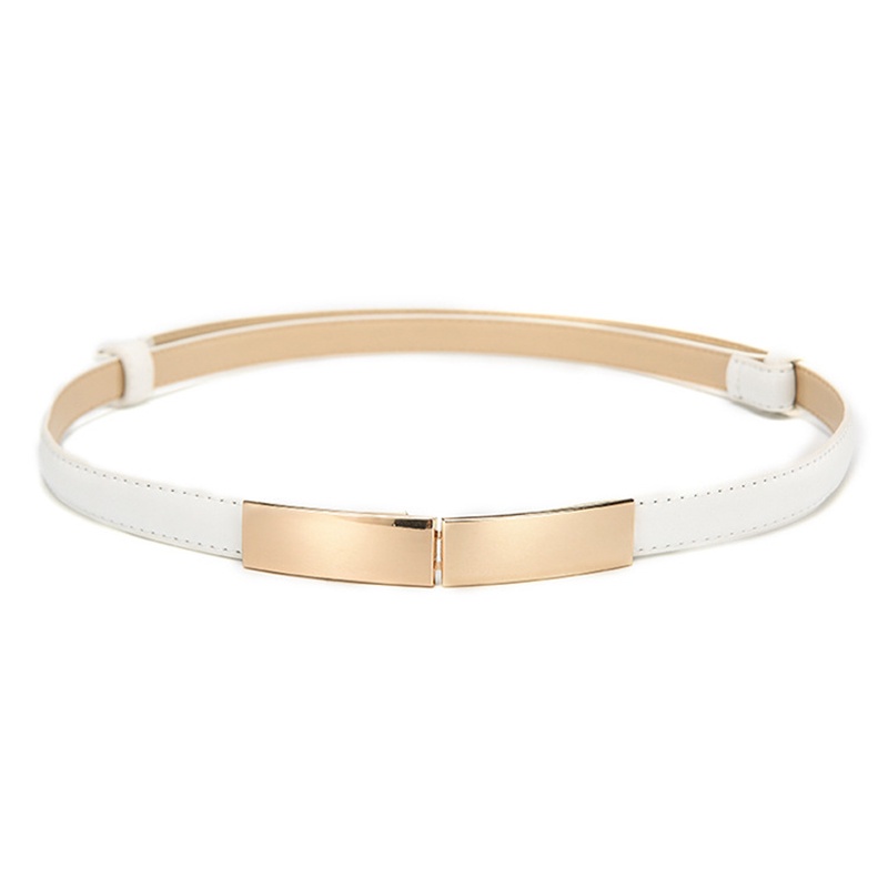 Thắt Lưng Da Khóa Hợp Kim Mạ Vàng Thời Trang Cho Nữ