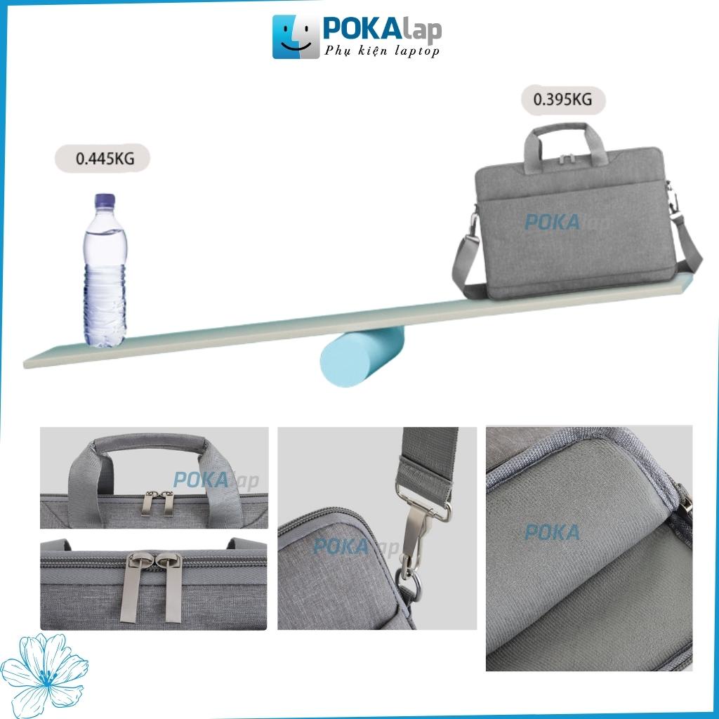 Túi chống sốc đựng laptop POKA51 chống thấm nước LÓT NHUNG có quai đeo 13 inch 14 inch 15 inch 15.6 inch - POKALAP
