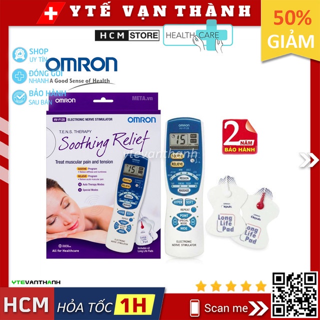 Máy Massage Xung Điện Omron HV-F128 | (Mát xa, Massa) -VT0518