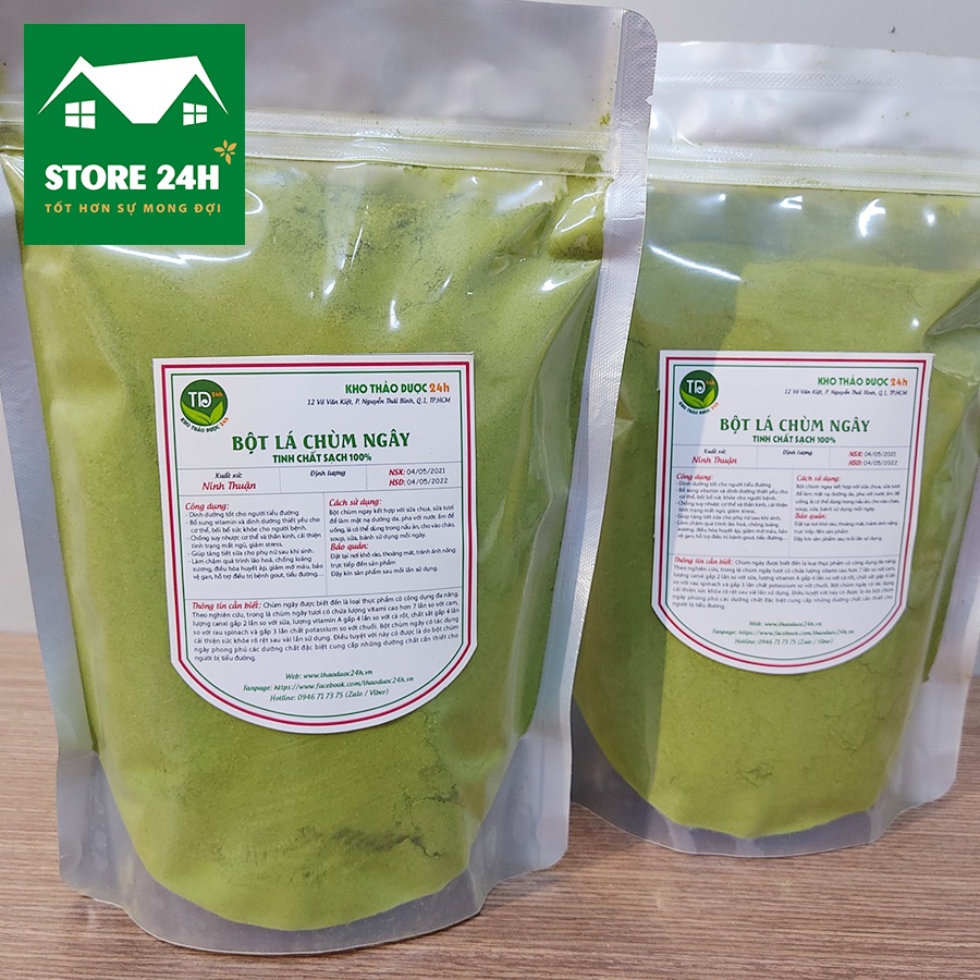 [500 gram] Bột lá chùm ngây Ninh Thuận, bổ sung vitamin và dưỡng chất, chống suy nhược cơ thể I Store 24h