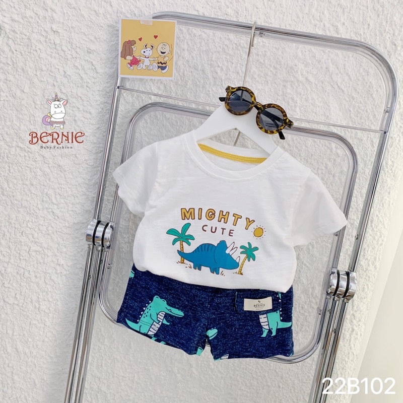 Bộ short cotton cá sấu bé trai-MS72