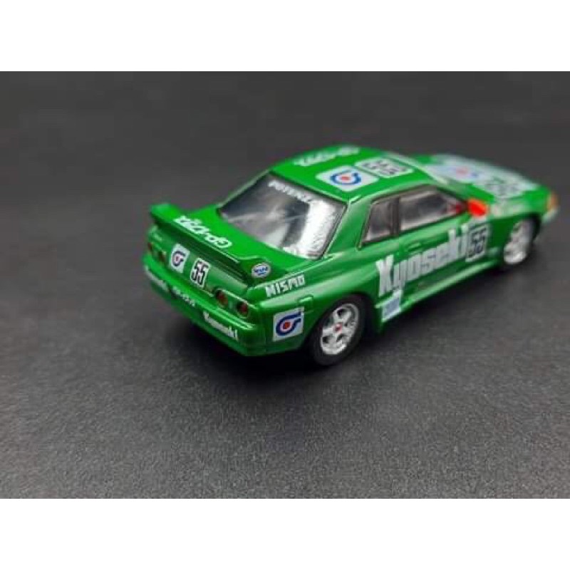 Xe Mô Hình Nissan Skyline GT-R (R32) GR.A #55 Kyoseki 1993 Japan Touringcar Championship RHD 1:64 Minigt ( Xanh )