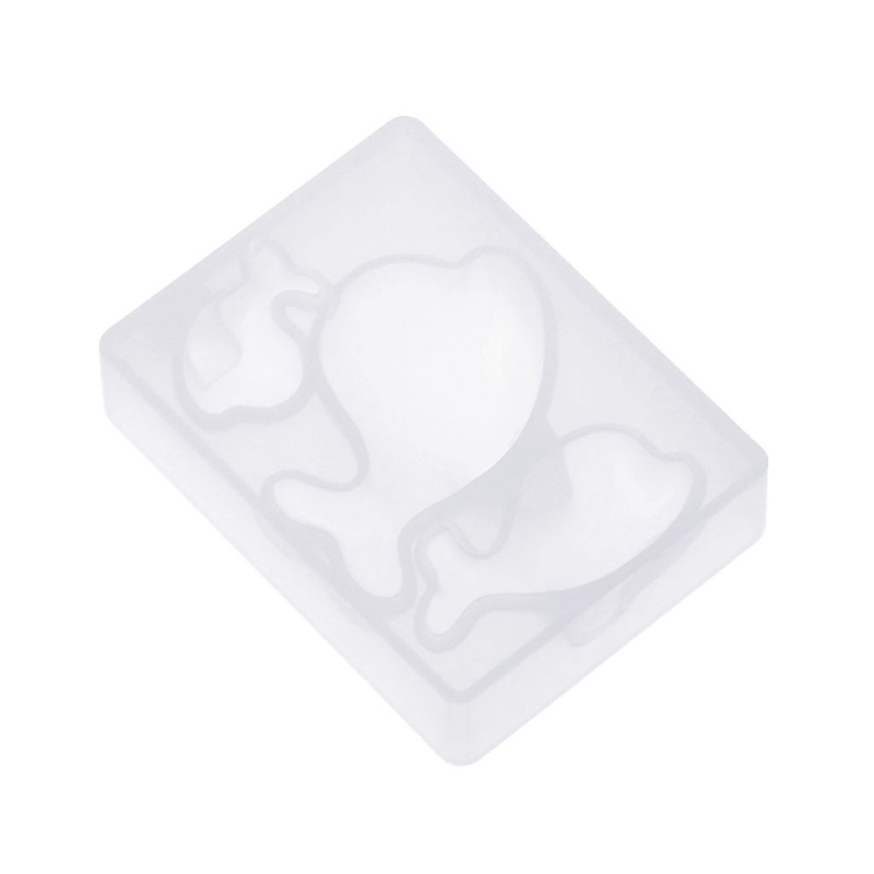 Khuôn Silicone Làm Bông Tai Nhựa Epoxy Hình Trái Tim