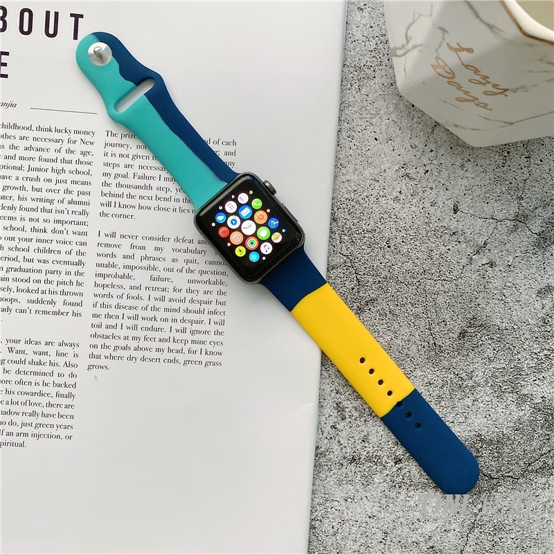 Dây đeo silicon cho đồng hồ thông minh Apple Watch Series IWatch 7 / 6 / 5 / 4 / 3 /SE 44mm / 40mm / 42mm / 38mm /41mm / 45mm Dây đeo Apple Watch