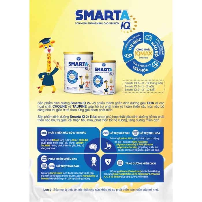 Sữa bột Nutricare SMARTA IQ 2+ 900g