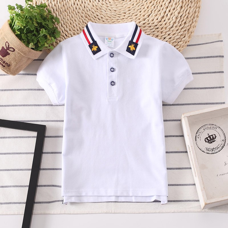 Áo thun polo thời trang thường ngày năng động cho bé trai Cotton nguyên chât Đồng phục