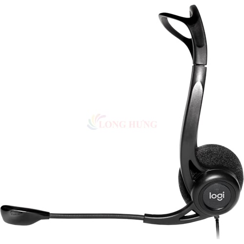 Tai nghe chụp tai có dây Logitech H370 - Hàng chính hãng - Độ dài dây 2.4 m, âm thanh kỹ thuật số, trọng lượng nhẹ