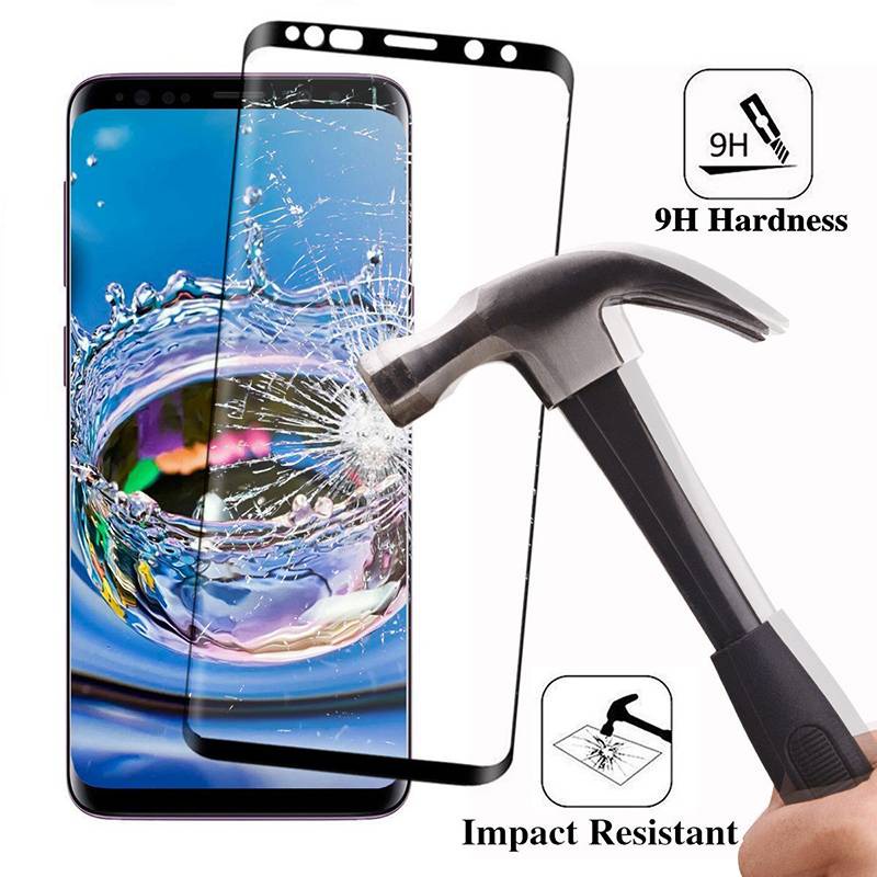 Kính cường lực 9999D bảo vệ màn hình thích hợp cho Samsung Galaxy S8 S9 Plus Note 8 9 Samsung A8 A6 Plus 2018 S7 Edge