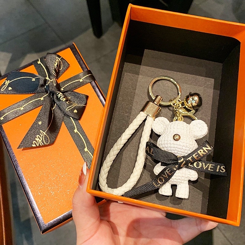 Móc khóa hình Gấu BearBrick Hàn Quốc cao cấp, phụ kiện túi xách hottrend Tiktok