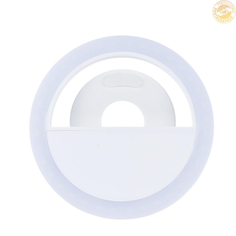 Đèn Led Tròn Mini 36 Bóng 3 Chế Độ Tích Hợp Pin Sạc Usb Hỗ Trợ Chụp Ảnh Tự Sướng Cho Điện Thoại Samsung Pc