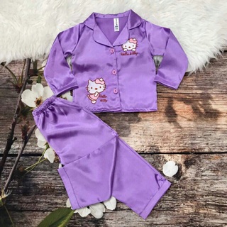 Bộ Pijama phi lụa Thái Tuấn bé gái