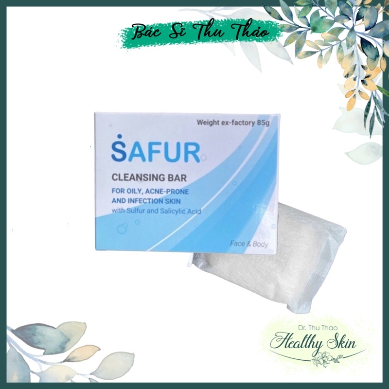 Xà phòng y khoa giảm mụn lưng, dày sừng SAFUR Soap Bar