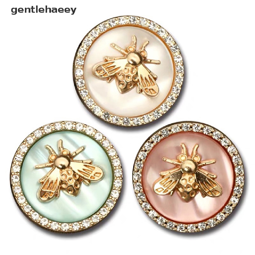 Bộ 6 nút áo khoác cardigan hình ong và hoa bằng kim loại cho nữ