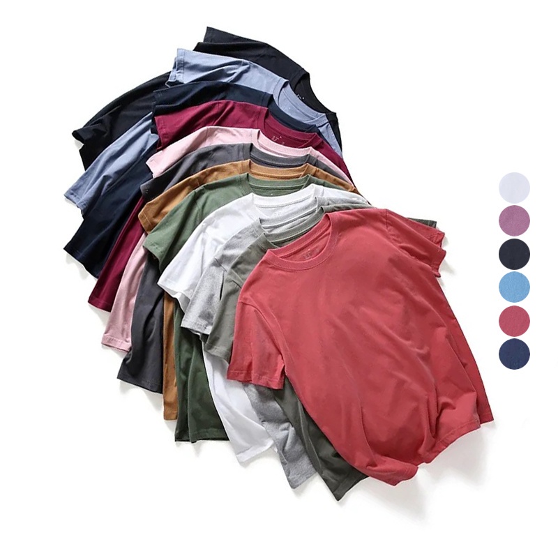 Áo thun nam chất liệu cotton co giãn 4 chiều Alan Store, áo phông nam cổ tròn