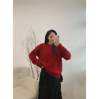 Áo len sweater cổ tròn AL-235, áo len dáng rộng trùm mông