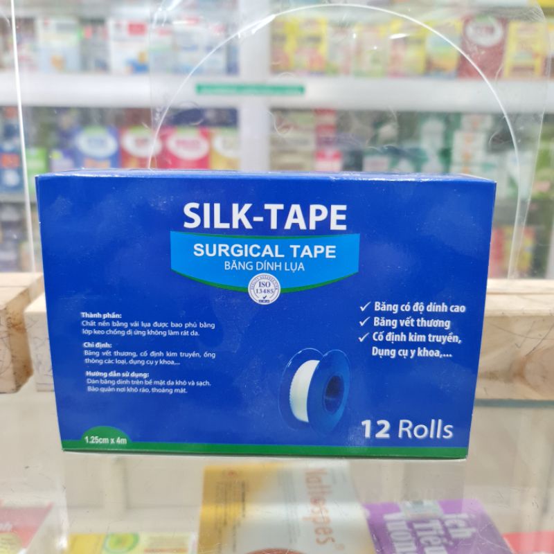 Băng dính, băng keo y tế Silk Tape ⚡ Tặng quà ⚡ Dùng băng bó vết thương