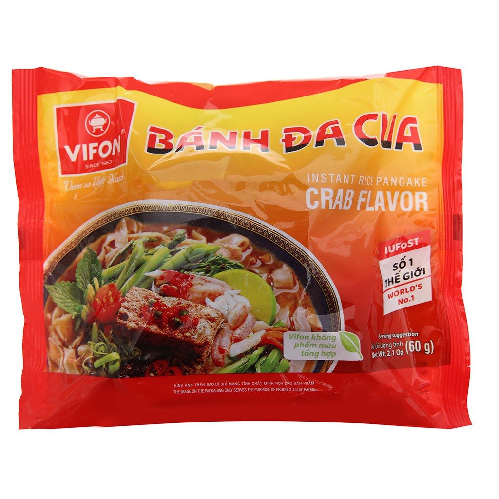 Combo 8 gói bánh đa cua Vifon 60g date 11/2021