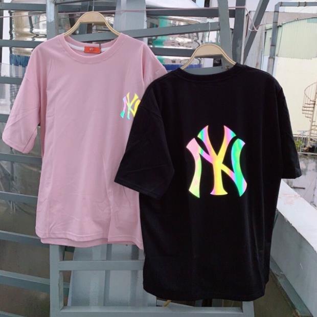 Áo thun nữ tay lỡ form rộng in phản quang NY cực hot trend mùa hè