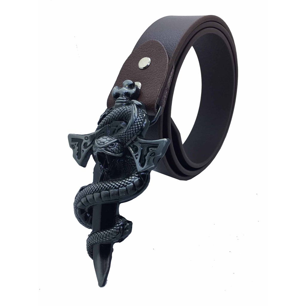 Thắt Lưng Nam Da Bò Khóa Kiếm &amp; Rắn DLKRK_01