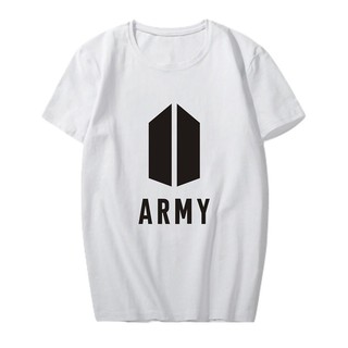 Áo thun BTS ARMY áo phông trắng in logo BTS