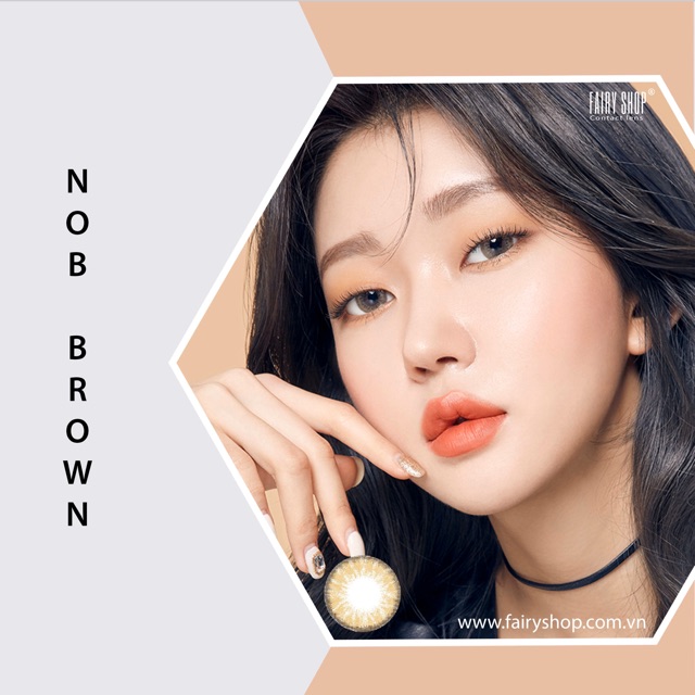 Áp tròng NOB BROWN 14.2mm - Kính Áp Tròng FAIRY SHOP CONTACT LENS