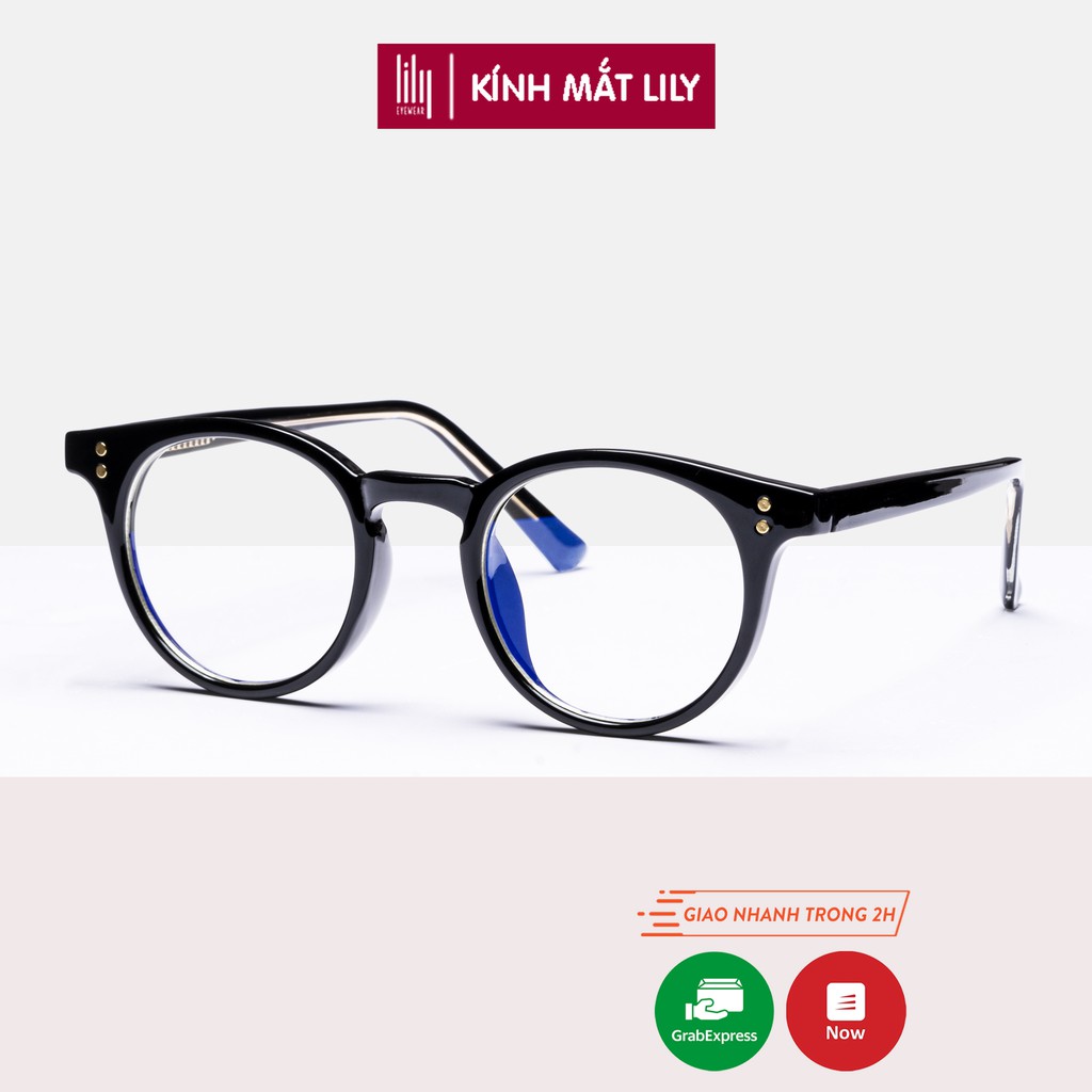 Gọng kính cận nam nữ Lily Eyewear mắt tròn kim loại kính thời trang Milan B149 | BigBuy360 - bigbuy360.vn