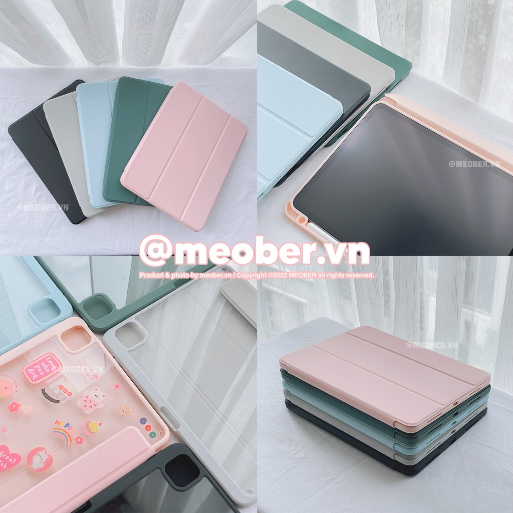 [TẶNG DÁN LƯNG CARBON] Bao da nam châm i pad, tháo rời 2 mảnh cho Pro11,Air4 5,10.2 inch - khe sạc bút, mặt lưng trong