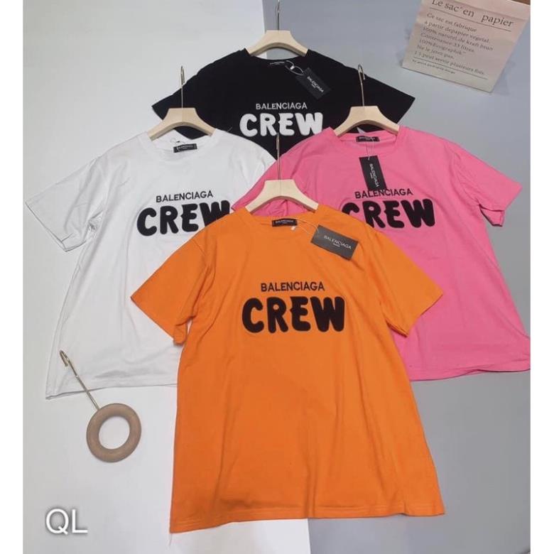 FREE SHIP - Áo phông cam chữ CREW shop nhận sỉ toàn quốc