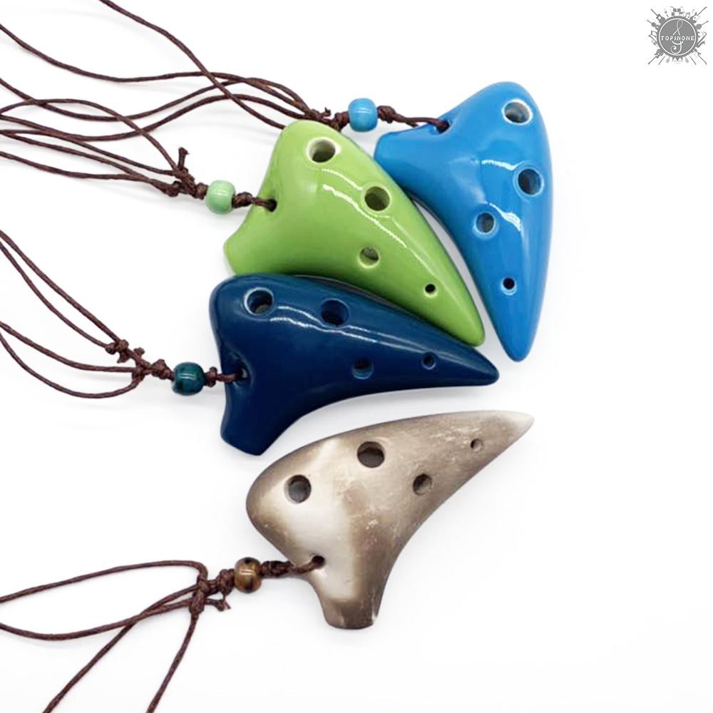 Nhạc cụ kèn Ocarina Alto C 6 lỗ phong cách biển sâu kèm dây đeo dành cho người yêu âm nhạc