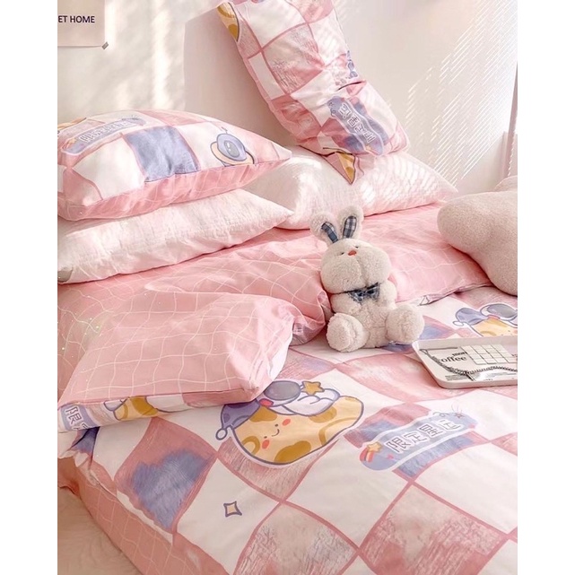 Set Bộ Vỏ Chăn Ga Cotton Living, Hoạ Tiết Gấu Giáng Sinh Dễ Thương_shinbedding