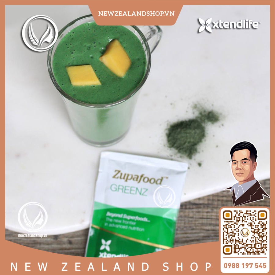 Siêu thực phẩm tăng cường sức khỏe kiềm hoá xanh Xtend-Life Zupafood Greenz