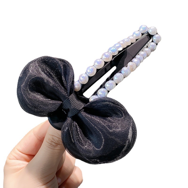 Kẹp tóc mẫu mới 2022 kẹp nơ sau đầu bản to hỗ trợ búi tóc tạo kiểu phong cách Hàn Quốc